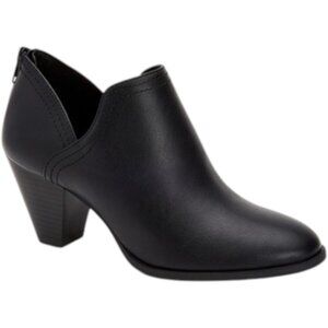 Style & Co. Vegan Amandde Side Cutout Back Zip Ankle Booties - Black - 9M